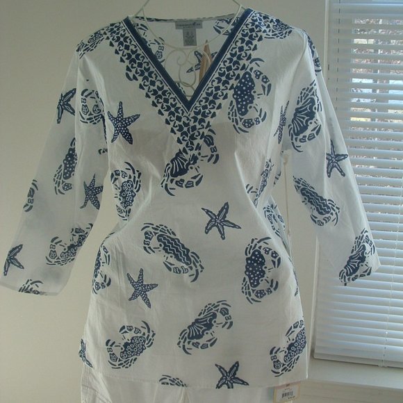 Caribbean Joe Other - Beach Cover Top Blouse Cover Top